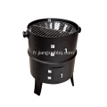 Barbecue portable 3 en 1 pour fumeur de charbon de bois